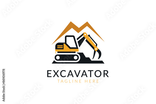 Excavator modern logo design