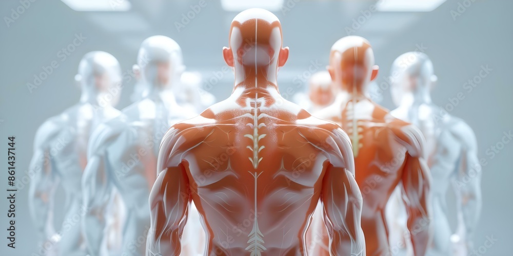 Illustrazione Stock 3d Anatomical Rendering Of Human Body With Muscular 