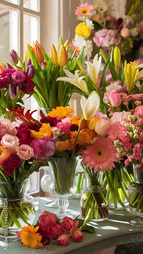 Beautiful flowers in florist shop