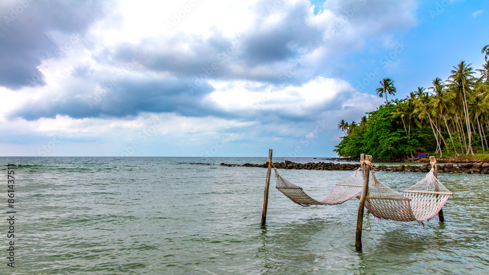 Fototapeta premium boats on the beach