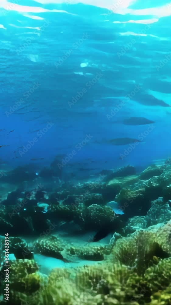 vertical animation - Coral Reef With Tropical Fish vertical animation - Coral Reef With Tropical Fish
