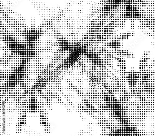 Seamless dotted pattern with offset canvas or grid in grunge y2k style. Transparent background, vector.