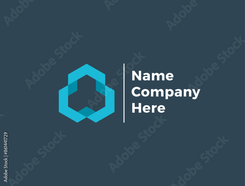 Abstract hexagon logo vector. Creative geometric logo design concept.
