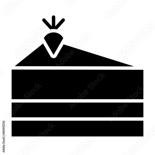 Cheesecake glyph icon