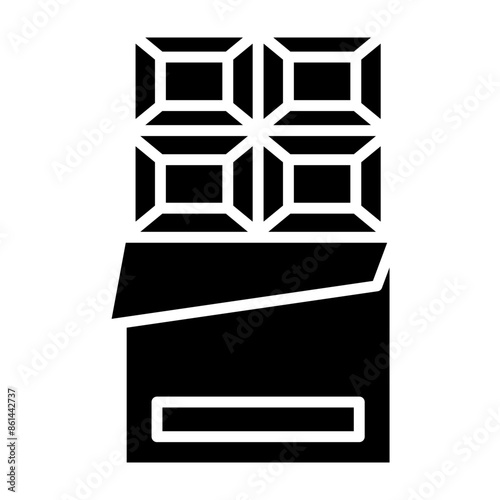 Chocolate bar glyph icon