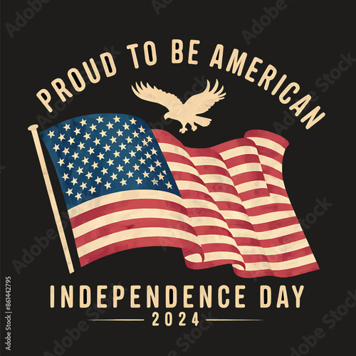 4th July independence day - American independence day quotes, t shirt design.