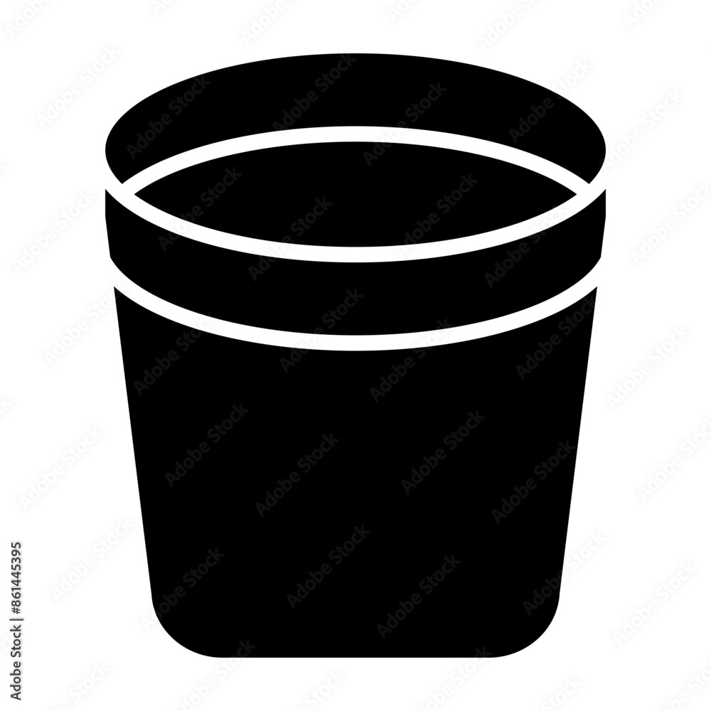 Plant pot glyph icon