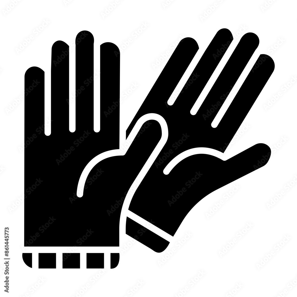 Obraz premium gloves glyph icon