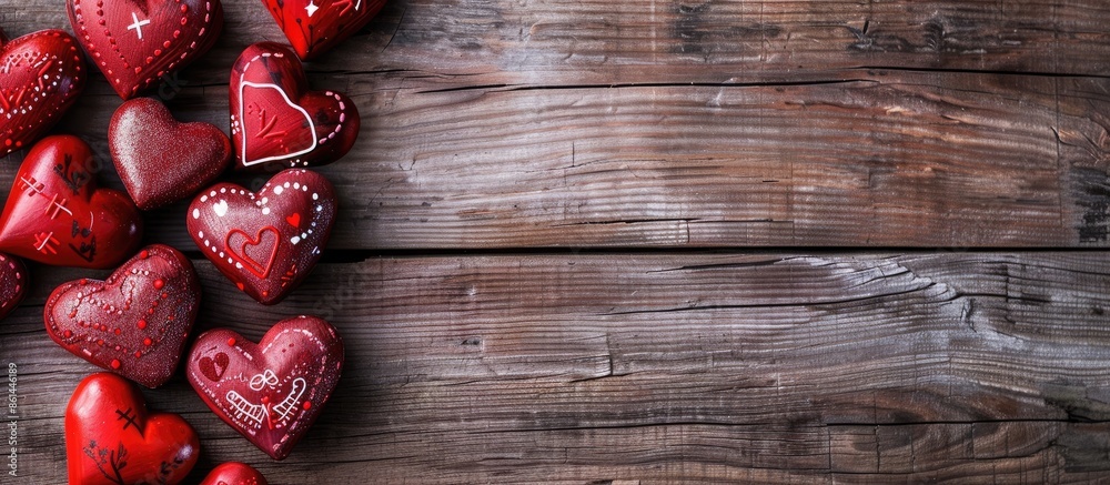 Copy space image featuring Valentine hearts. Copy space image featuring Valentine hearts.