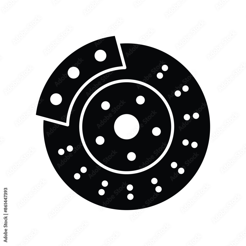 Brake Icon Vector Simple Design Brake Icon Vector Simple Design