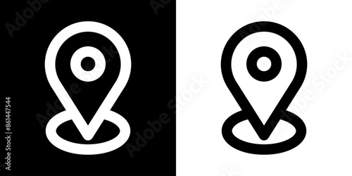Location icon. Black icon. Silhouette icon. Business icon. Icon