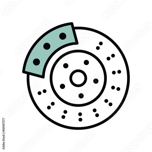 Brake Icon Vector Simple Design