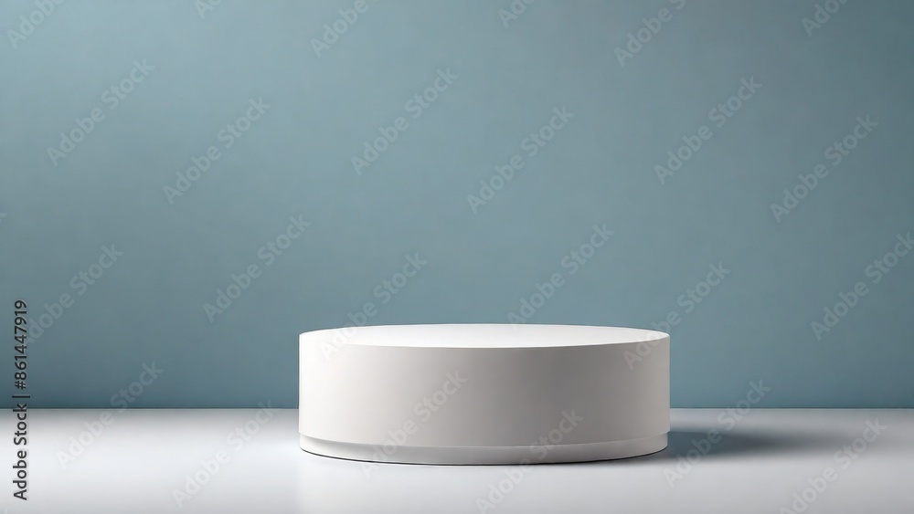 Minimalist White Cylindrical Podium Minimalist White Cylindrical Podium