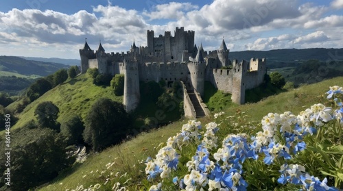 Medieval Castle on Hilltop