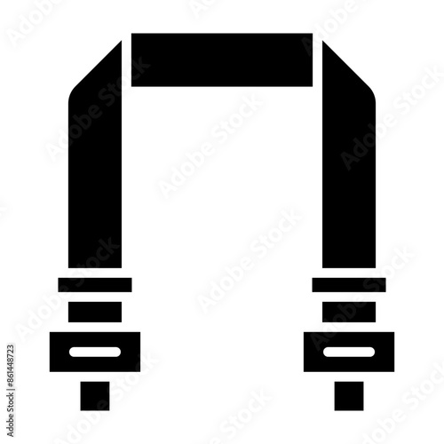 Camera strap glyph icon