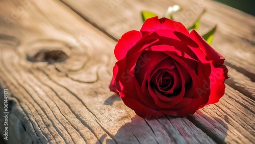 Florist workplace with flower on wooden background