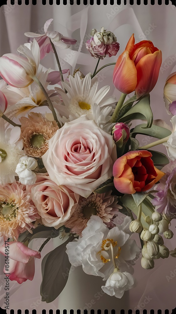 Obraz premium Flowers in matte film finish