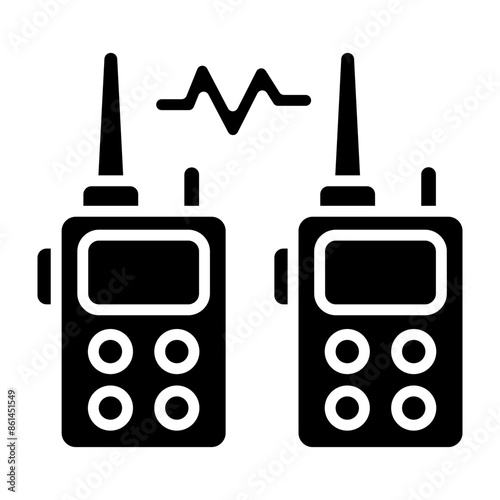 Walkie talkie glyph icon
