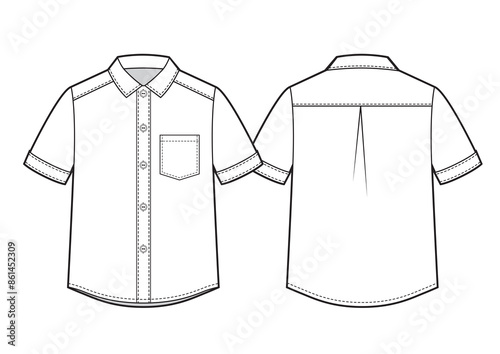 Baby shirt with short sleeves sketch