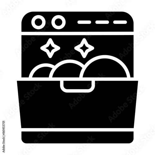 Dishwashing glyph icon