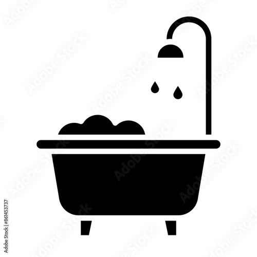 Bathtub glyph icon