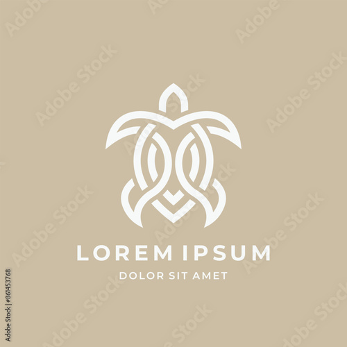 Turtle logo design. Modern icon. Sea turtle illustration.
