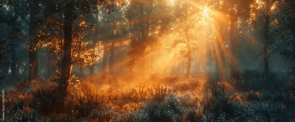 Forest Dawn, Creating A Serene And Magical Atmosphere Forest Dawn, Creating A Serene And Magical Atmosphere