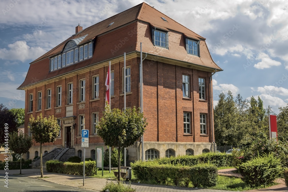 staßfurt, deutschland - rathaus in der altstadt