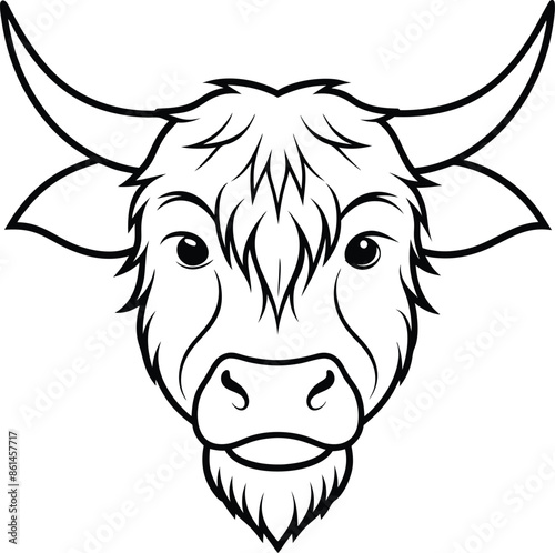 illustration of a cow head