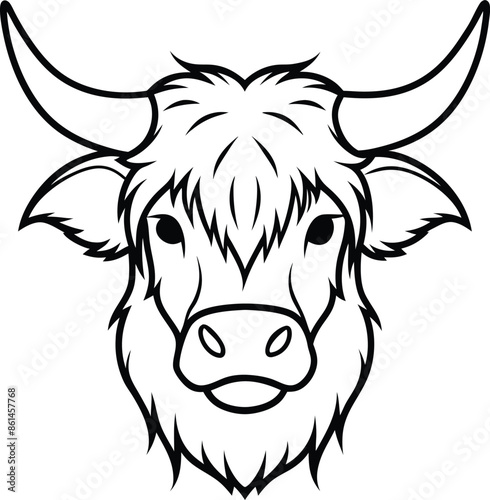 illustration of a cow head