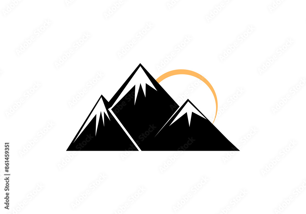 mountain and water logo template logo icon vector illustration mountain and water logo template logo icon vector illustration