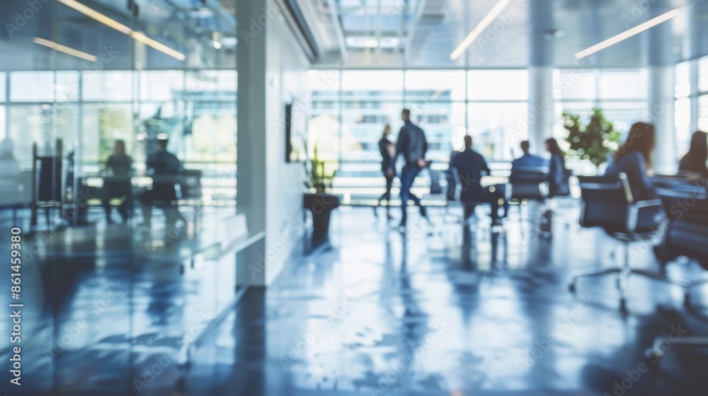 Business office meeting blurred effect background illustration generated by ai Business office meeting blurred effect background illustration generated by ai