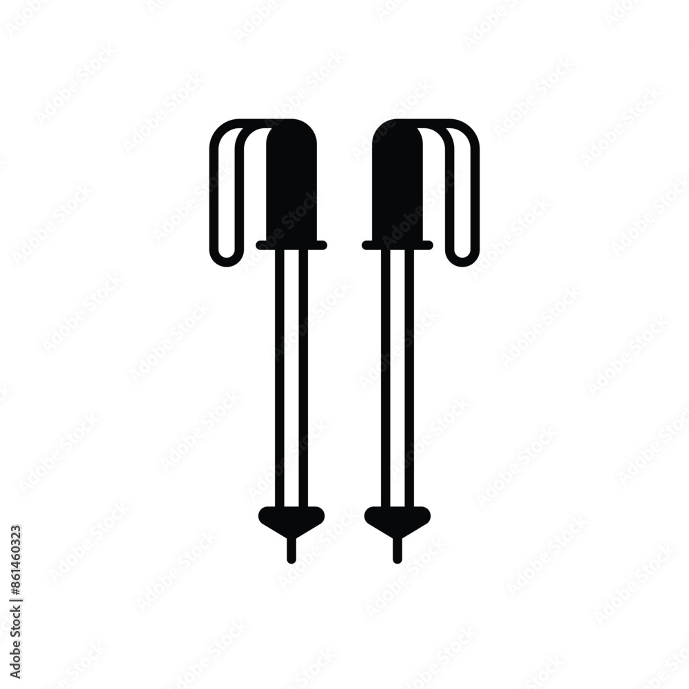 Trekking Pole vector icon Trekking Pole vector icon