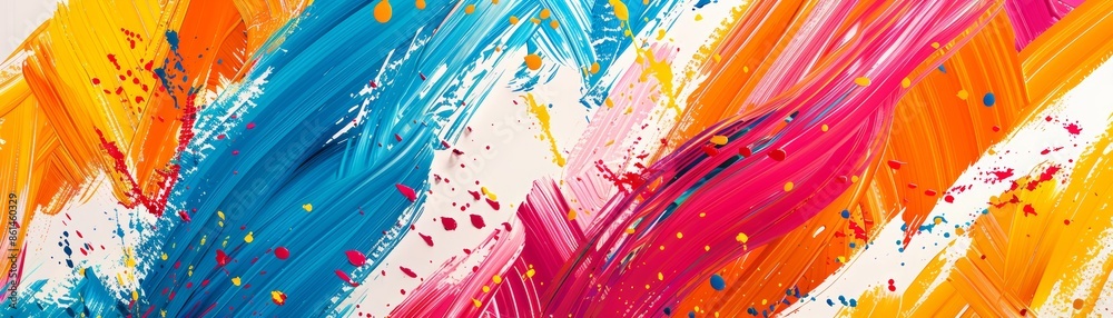 Obraz premium Abstract colorful brushstrokes background.