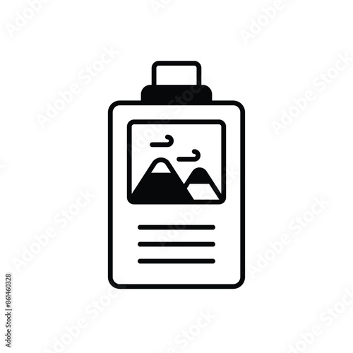 Ski Pass vector icon