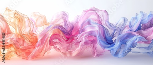 Abstract colorful swirls and waves in pink, purple and blue.