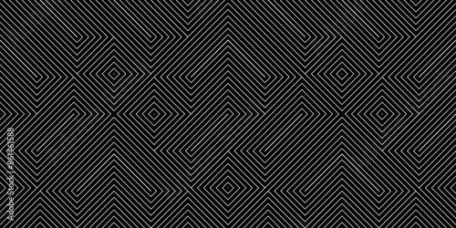 Abstract geometric pattern. A seamless vector background. White and black ornament. Graphic modern pattern. Simple lattice graphic design.