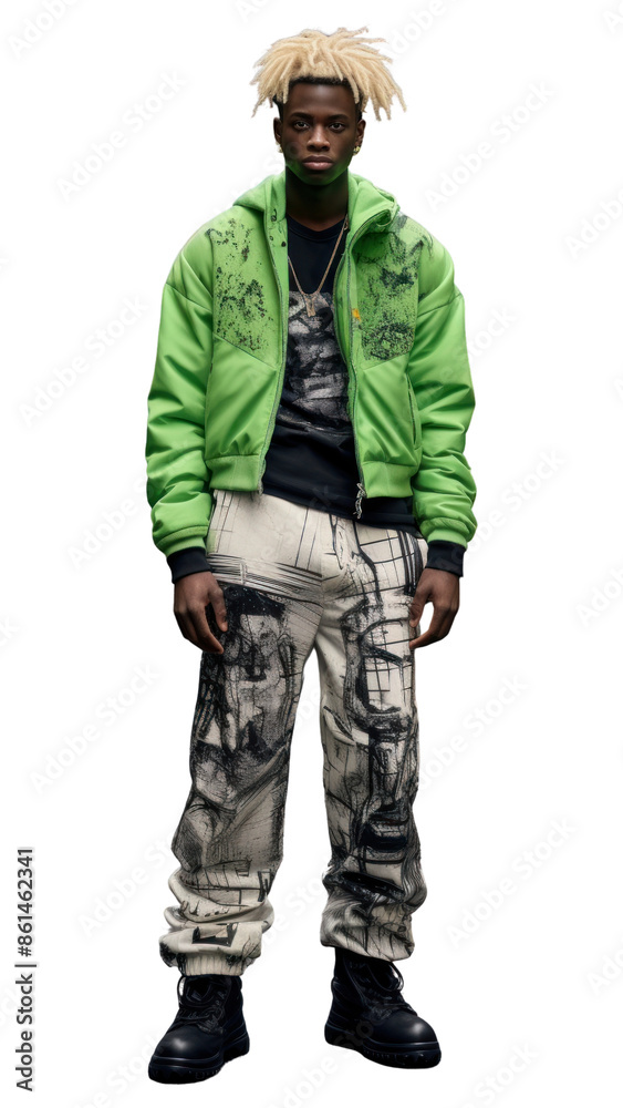 PNG Blonde hair black man standing footwear fashion. PNG Blonde hair black man standing footwear fashion.
