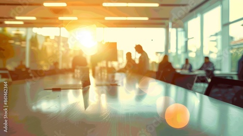 Business office meeting blurred effect background illustration generated by ai