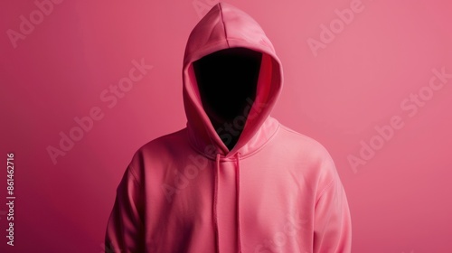 Mysterious character in pink hood