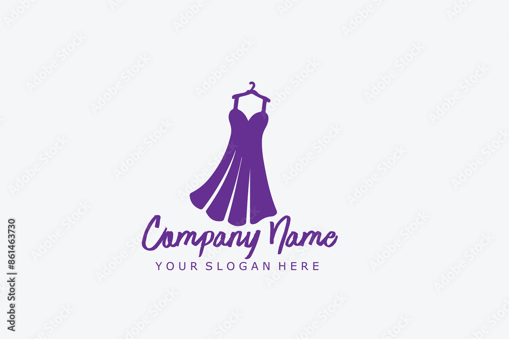 women dress beauty fashion shop logo design illustration women dress beauty fashion shop logo design illustration