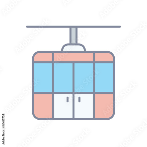 Cable Car vector icon