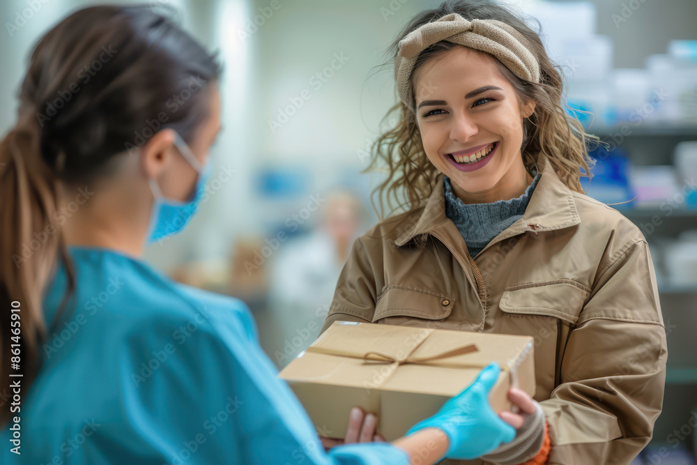 Patient Receiving Medication Package with a Smile Efficient Medication Delivery Services Enhancing Customer Satisfaction in Healthcare and Home Pharmacy Services with Fast, Reliable, and Caring Patient Receiving Medication Package with a Smile Efficient Medication Delivery Services Enhancing Customer Satisfaction in Healthcare and Home Pharmacy Services with Fast, Reliable, and Caring