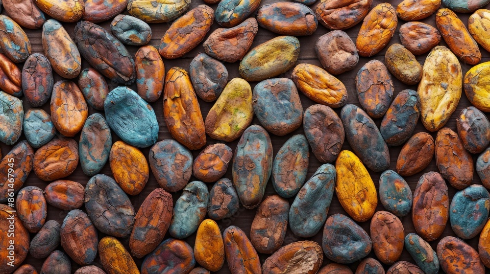 Closeup of Cocoa beans Closeup of Cocoa beans