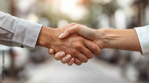 A Handshake of Trust and Agreement in the Heart of the City. Generative AI