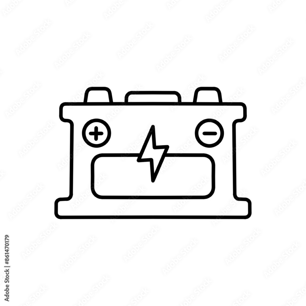 Battery icon, vector logo design, isolated on white Battery icon, vector logo design, isolated on white