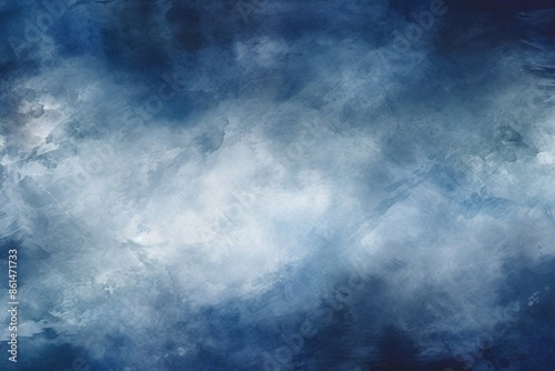 Abstract Blue and White Watercolor Texture Creating a Soothing and Atmospheric Background. Generative AI