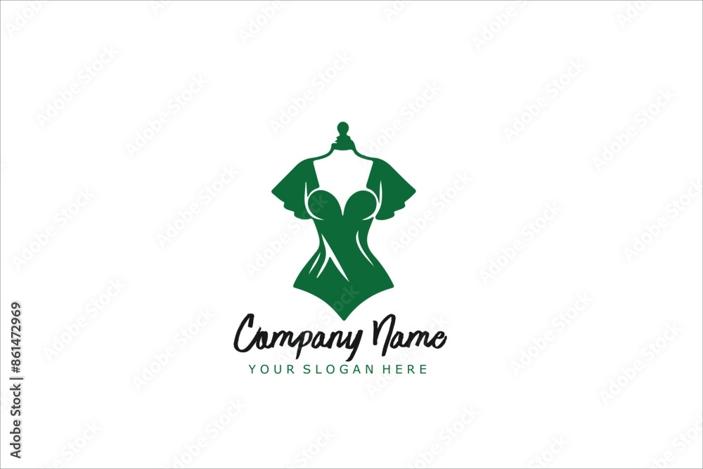 women dress beauty fashion shop logo design illustration women dress beauty fashion shop logo design illustration
