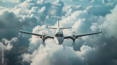 photo of a fighter jet above the cloudy sky of an urban area