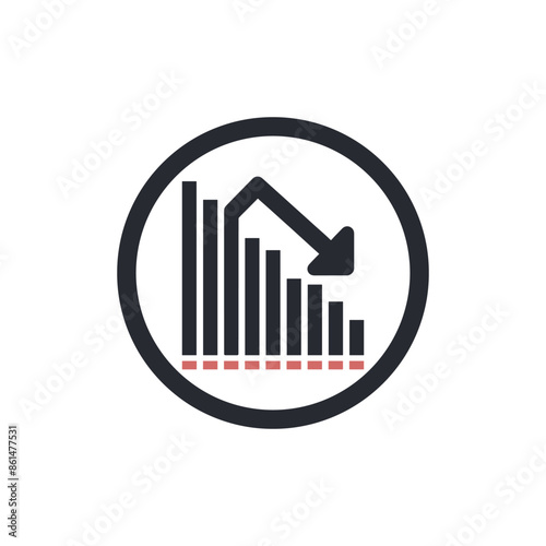 Rise and Fall Business Chart Icon